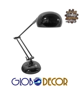 GLOBOSTAR® OFFICE 01392 Μοντέρνο Επιτραπέζιο Φωτιστικό Πορτατίφ με Ντουί 1 x E27 AC 220-240V IP20 - Μαύρο - Μ12 x Π12 x Υ80cm